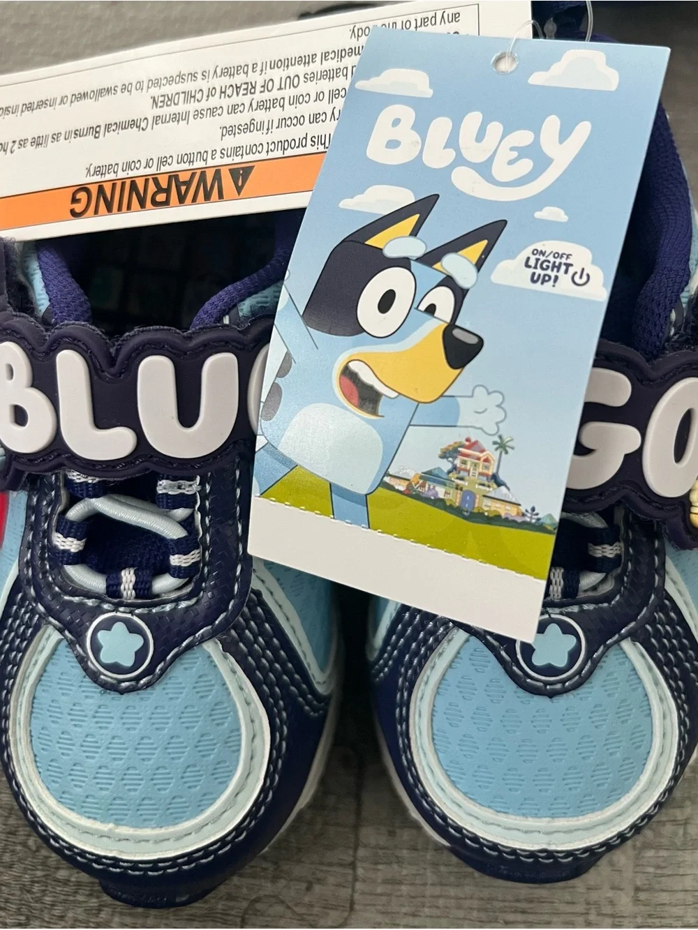 Ground Up Bluey Bingo Light Up Low Top Hook & Loop Unisex Kids Sneaker US 6